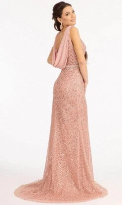 GLS By Gloria GL3008 - Cowl Back Sequin Evening Dress 19 GLS By Gloria GL3008 - Cowl Back Sequin Evening Dress