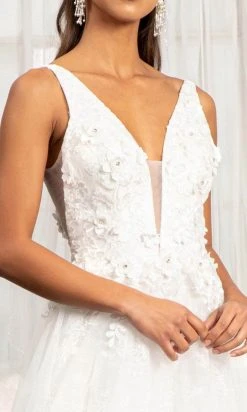 GLS By Gloria GL3012 - Sleeveless Deep V-neckline Evening Gown