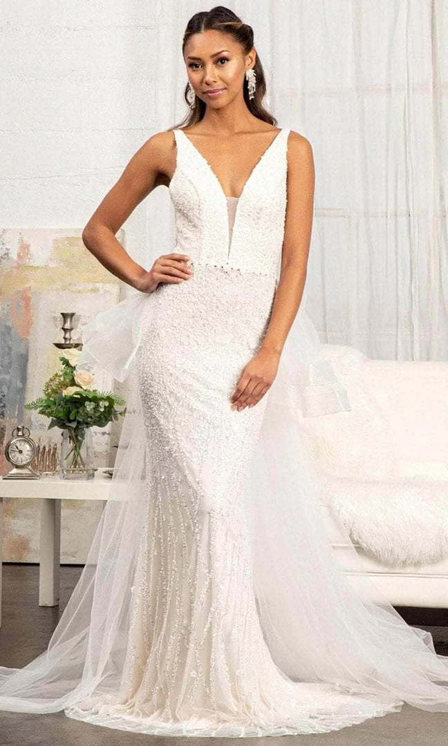 GLS By Gloria GL3014 - Sleeveless V-Neck Wedding Dress 5 GLS By Gloria GL3014 - Sleeveless V-Neck Wedding Dress