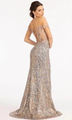 GLS By Gloria GL3024 - Sheer Off Shoulder Formal Gown