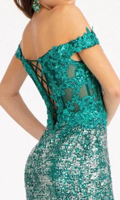 GLS By Gloria GL3024 - Sheer Off Shoulder Formal Gown