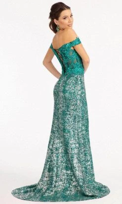 GLS By Gloria GL3024 - Sheer Off Shoulder Formal Gown