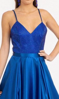 GLS By Gloria GL3040 - V-Neck Satin Formal Gown
