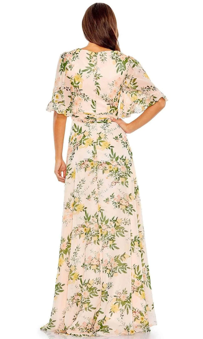 Ieena Duggal 11320 - V-Neck Floral Dress 4 Ieena Duggal 11320 - V-Neck Floral Dress