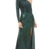 Ieena Duggal - 12501 Asymmetric High Slit Dress