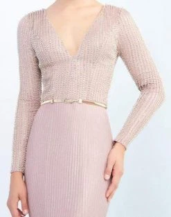 Mac Duggal Ieena Duggal - 25935I Bedazzled Plunging V-neck Trumpet Dress 5 Mac Duggal Ieena Duggal - 25935I Bedazzled Plunging V-neck Trumpet Dress