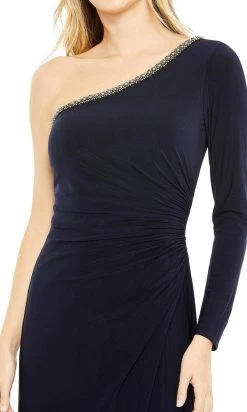 Ieena Duggal 26039 - Asymmetrical Neckline Prom Dress