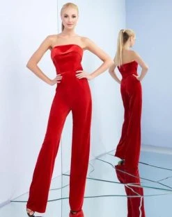 Ieena Duggal - 26078I Strapless Foldover Neckline Jumpsuit