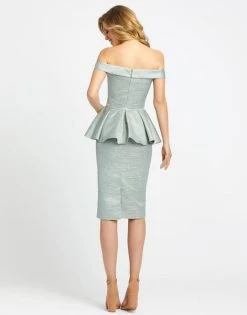 Mac Duggal Ieena Duggal - 26145I Off-Shoulder Sheath Dress With Peplum 5 Mac Duggal Ieena Duggal - 26145I Off-Shoulder Sheath Dress With Peplum
