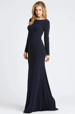 Ieena Duggal - 26169I Long Sleeve Bateau Sheath Dress Mac Duggal