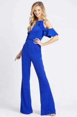 Ieena Duggal - 26192I Ruffled Halter Neck Jumpsuit