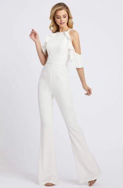 Ieena Duggal - 26192I Ruffled Halter Neck Jumpsuit