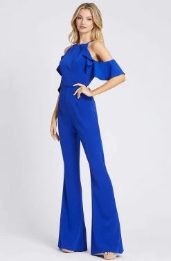 Ieena Duggal - 26192I Ruffled Halter Neck Jumpsuit