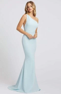 Ieena Duggal - 26266I Asymmetrical Strapped Open Back Gown