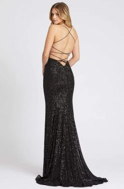 Ieena Duggal - 26269I Allover Sequin Scoop Neck Strappy Open Back Gown