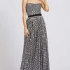 Mac Duggal Ieena Duggal - 26294I Metallic Geo-Pattern Sleeveless A Line Gown