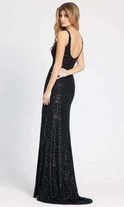 Ieena Duggal - 26443 Sleeveless Fitted High Leg Slit Sequin Gown