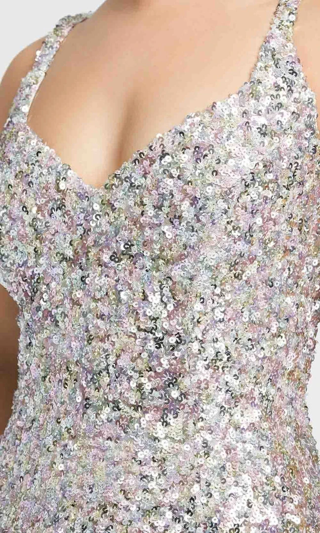 Ieena Duggal - 26469I Sleeveless V-Neck Shimmer Sequin Gown Mac Duggal 5 Ieena Duggal - 26469I Sleeveless V-Neck Shimmer Sequin Gown Mac Duggal