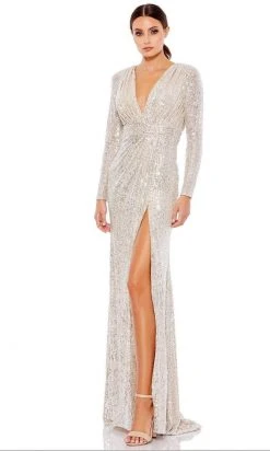 Ieena Duggal - 26490I Long Sleeve Sequin Ornate Dress 11 Ieena Duggal - 26490I Long Sleeve Sequin Ornate Dress