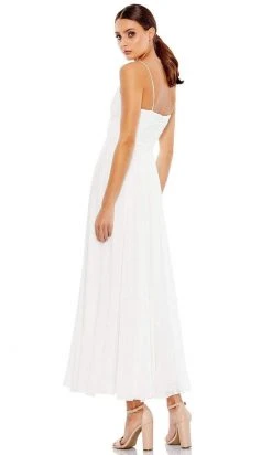 Ieena Duggal - 2650 Flowy And Soft V Neck Long Dress