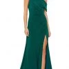 Ieena Duggal - 26517 Asymmetric Off-Shoulder Neckline High Slit Gown