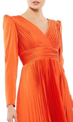 Ieena Duggal - 26542I Puff Long Sleeve Pleat-Ornate Gown 13 Ieena Duggal - 26542I Puff Long Sleeve Pleat-Ornate Gown