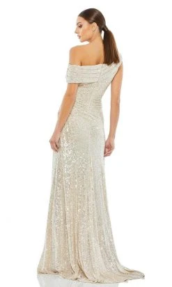 Ieena Duggal - 26550I Draped One Shoulder Sequin Gown