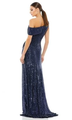 Ieena Duggal - 26550I Draped One Shoulder Sequin Gown
