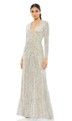 Ieena Duggal - 26552I Long Twist Front Sequin Gown 14 Ieena Duggal - 26552I Long Twist Front Sequin Gown