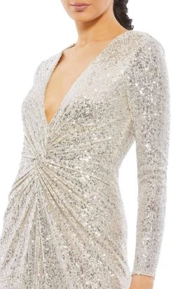 Ieena Duggal - 26552I Long Twist Front Sequin Gown 15 Ieena Duggal - 26552I Long Twist Front Sequin Gown