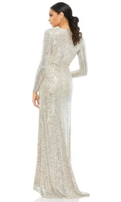 Ieena Duggal - 26552I Long Twist Front Sequin Gown 16 Ieena Duggal - 26552I Long Twist Front Sequin Gown