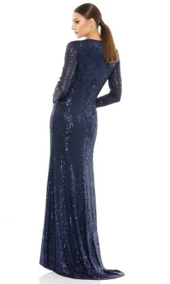Ieena Duggal - 26552I Long Twist Front Sequin Gown