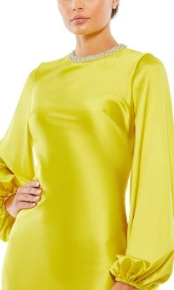 Ieena Duggal 26575 - Bishop Sleeve Satin Evening Gown | Couture Candy