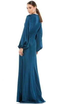 Ieena Duggal 26575 - Bishop Sleeve Satin Evening Gown | Couture Candy