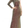 Ieena Duggal 26591 - One Shoulder Sequined Sheath Gown 2 Ieena Duggal 26591 - One Shoulder Sequined Sheath Gown