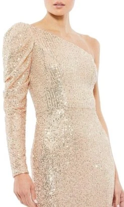 Ieena Duggal 26591 - One Shoulder Sequined Sheath Gown