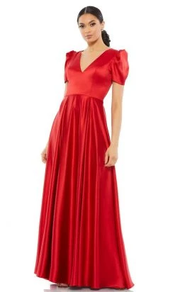 Ieena Duggal - 26606 Puff Sleeve A-Line Gown 7 Ieena Duggal - 26606 Puff Sleeve A-Line Gown