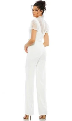 Ieena Duggal 26621 - Sheer Yoke Jumpsuit