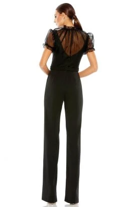 Ieena Duggal 26621 - Sheer Yoke Jumpsuit