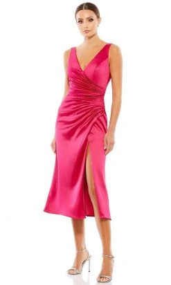 Ieena Duggal 26625 - Sleeveless Surplice Bodice Tea-Length Dress 12 Ieena Duggal 26625 - Sleeveless Surplice Bodice Tea-Length Dress