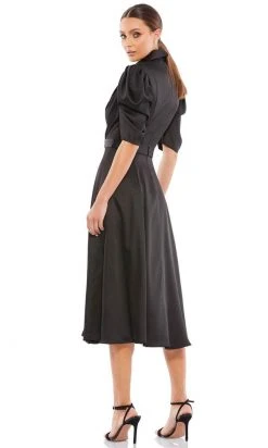 Ieena Duggal 26628 - Collared V-Neck A-Line Formal Dress