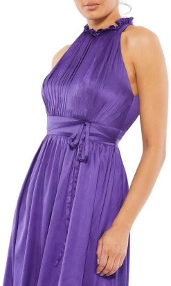 Ieena Duggal 26633 - Sleeveless High Halter Neck Short Dress