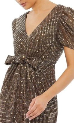 Ieena Duggal - 26661 Vintage Puff Sleeve Long Gown 7 Ieena Duggal - 26661 Vintage Puff Sleeve Long Gown