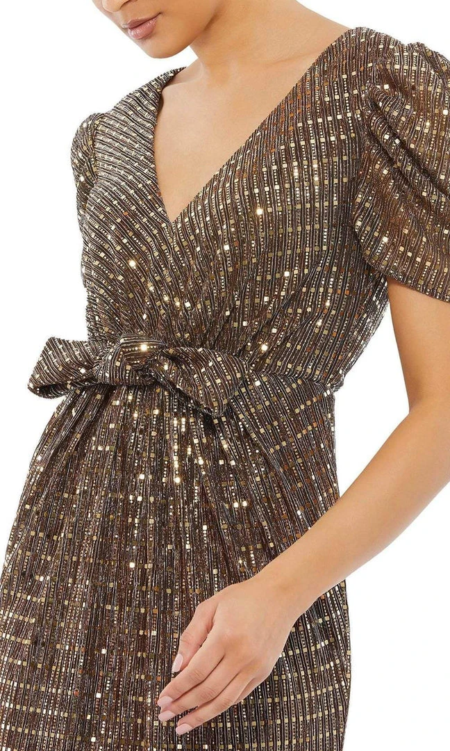 Ieena Duggal - 26661 Vintage Puff Sleeve Long Gown 5 Ieena Duggal - 26661 Vintage Puff Sleeve Long Gown