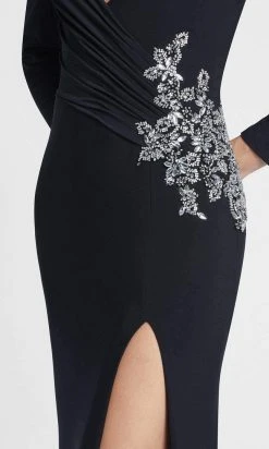 Ieena Duggal - 41016 Long Sleeve Beaded High Slit Dress 7 Ieena Duggal - 41016 Long Sleeve Beaded High Slit Dress