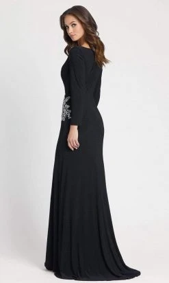 Ieena Duggal - 41016 Long Sleeve Beaded High Slit Dress 6 Ieena Duggal - 41016 Long Sleeve Beaded High Slit Dress