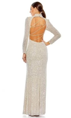 Ieena Duggal 42014 - High Neck Sequin Evening Dress