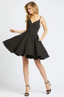 Ieena Duggal - 48775I Flirty Sleeveless V Back Cocktail Dress