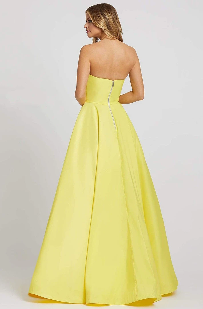 Mac Duggal Ieena Duggal - 48875I Strapless Straight Neck A-Line Gown With Pocket 5 Mac Duggal Ieena Duggal - 48875I Strapless Straight Neck A-Line Gown With Pocket