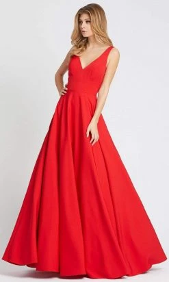 Ieena Duggal - 48924 Sleeveless V-Neck A-Line Gown